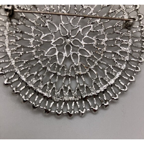 Vintage Sarah Coventry Brooch in Silver Tone Signed Jewelry Night Out Work - Picture 2 of 3
